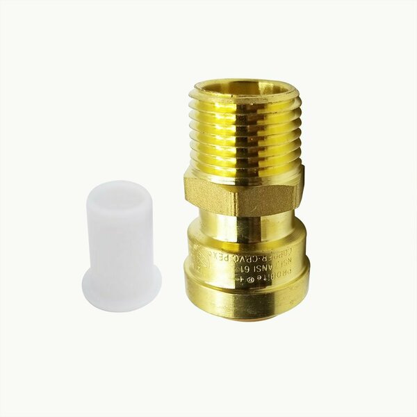Thrifco Plumbing Lf822m 3/4 X 3/4 Push-Fit Male Adapter 6625044